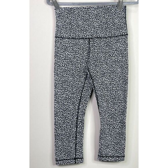 Lululemon Wunder Under Hi-Rise Crop Miss Mosaic Luon Leggings Women's Size 8 - Picture 1 of 9